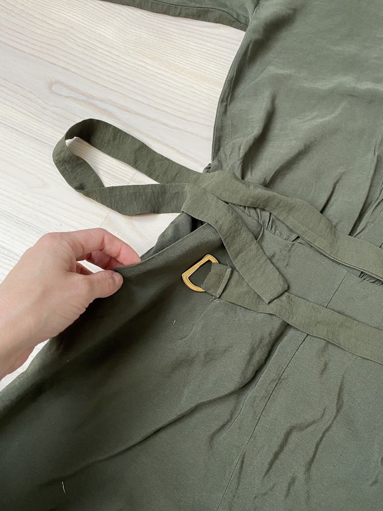 Zara S 36 khaki military kombinezon oversize