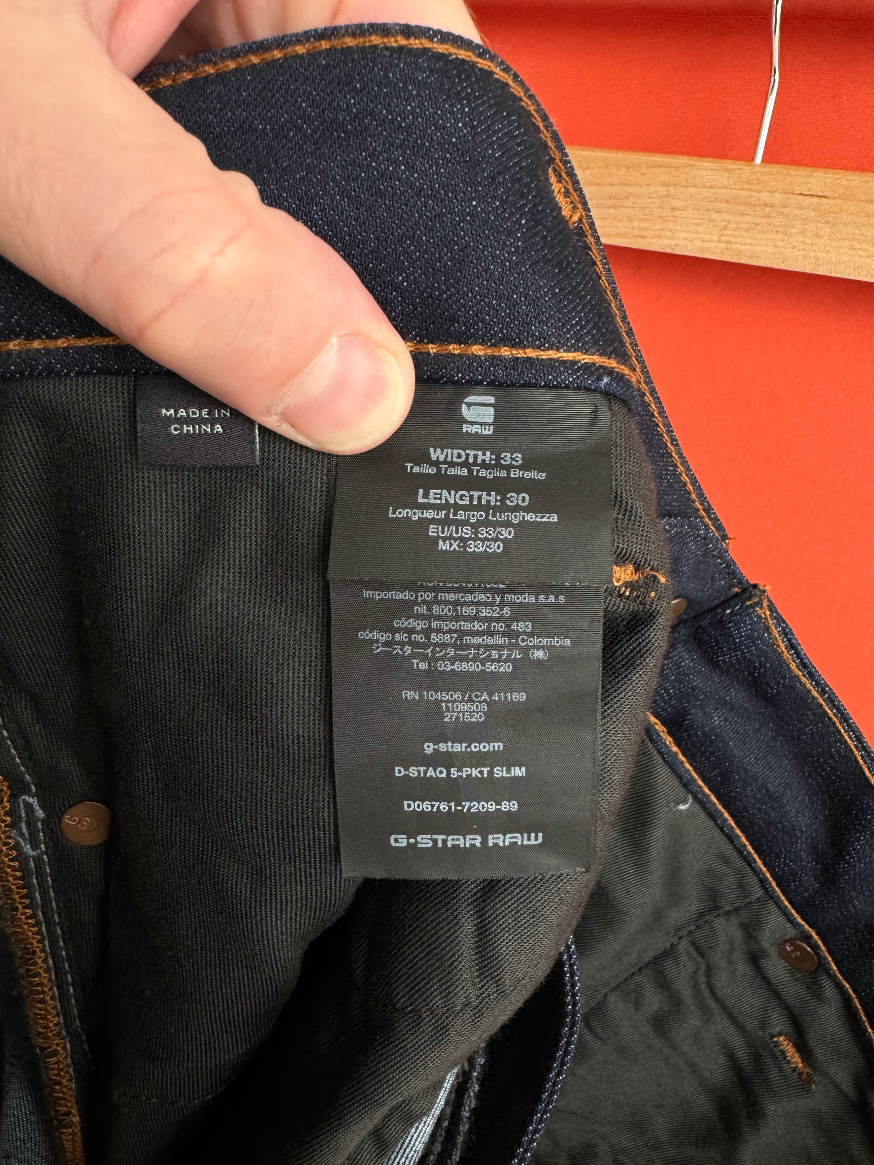 G-Star Raw D-Staq оригинал мужские джинсы штаны размер 33 34 Б У