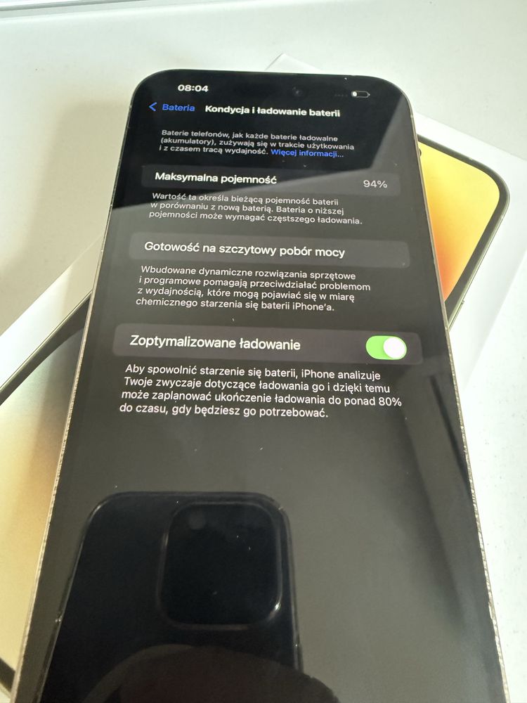 iPhone 14 Pro Max 1TB Gold Idealny Oryginalna Bateria 94%