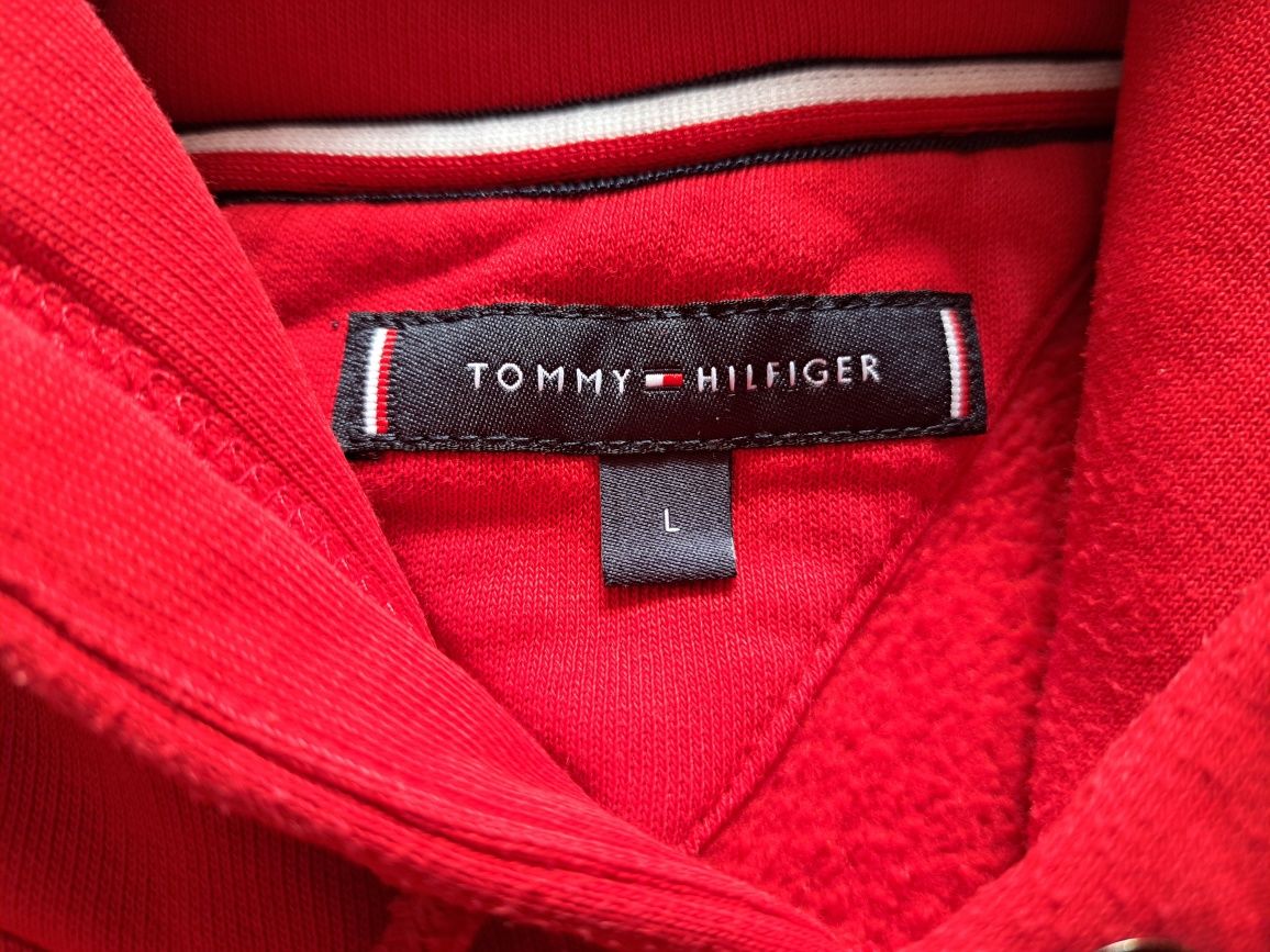 Czerwona bluza L męska Tommy hilfiger