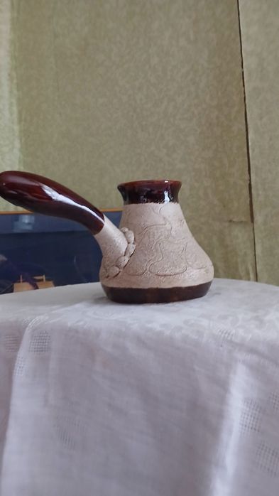 Турка джезва для кави кавоварка керамічна нова
