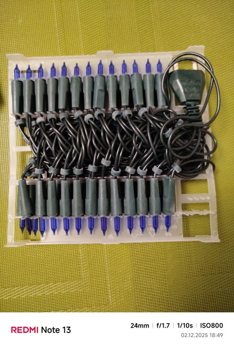 Гирлянда новогодняя синего цвета  50 лампочек (Германия)