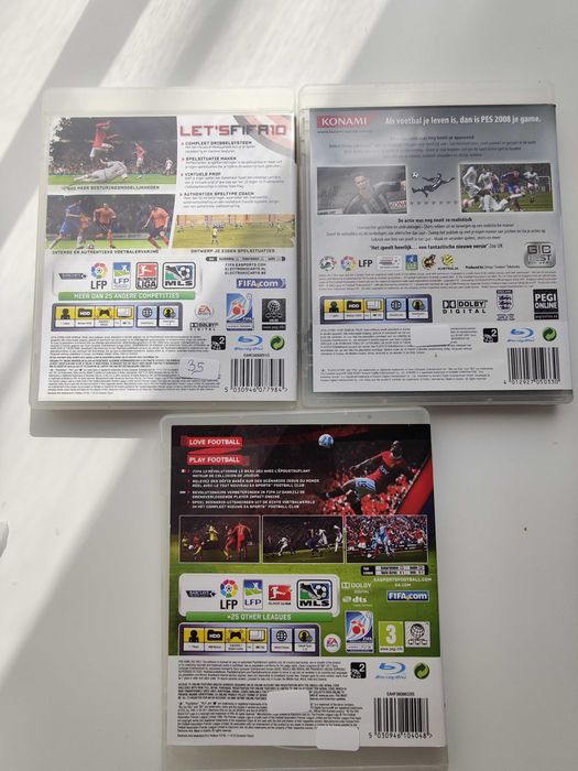 Gra Ps3 / PS 3 - Zestaw gier/ 3 X fifa /  Fifa 10, Fifa 12, Pes 2008