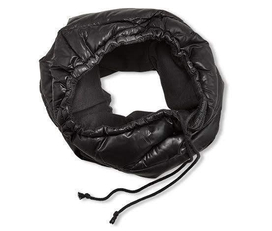 Теплий стьобаний шарф труба снуд Тchibo на флісі об'ємний дутий графіт