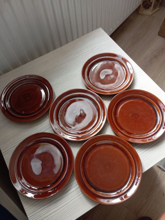 Porcelit Pruszków PRL talerze deserowe 6szt