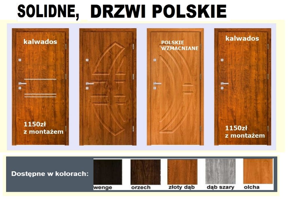 Drzwi z montażem , DRZWI WEJŚCIOWE , drzwi zewnętrzne. Całe KATOWICE