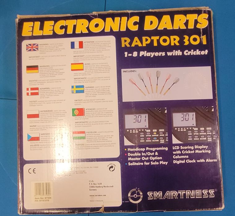Dart elektroniczny Smartness dla 8 graczy  - sklep bilard/snooker W-wa