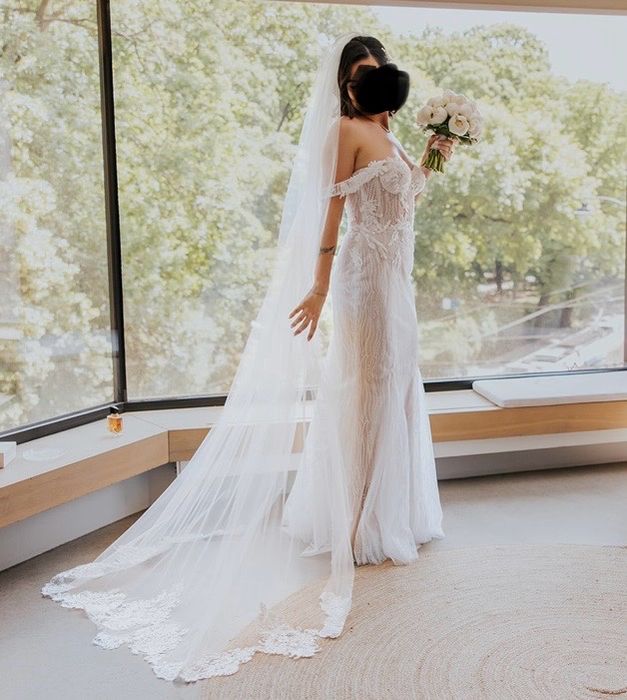 Welon z ozdobna koronką 3m