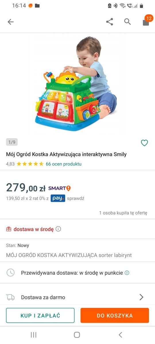 Kostka aktywizująca interaktywna Smily Play Mój ogród