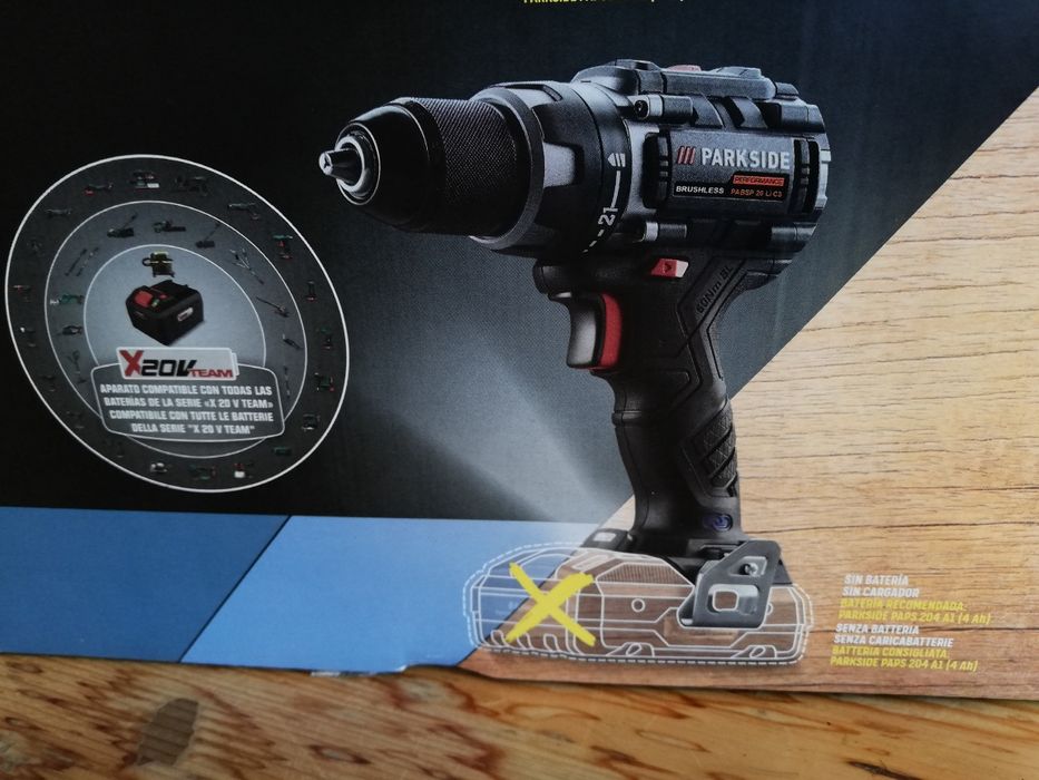 Aparafusadora/Berbequim Parkside Performance 20v novo
