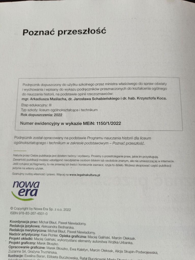 Podręcznik "poznać przeszłość 1" do historii kla klasy 1