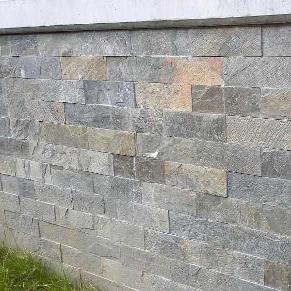 Płytki Kamienne Elewacyjne na elewacje ściane Łupek Deoli Green 30x10