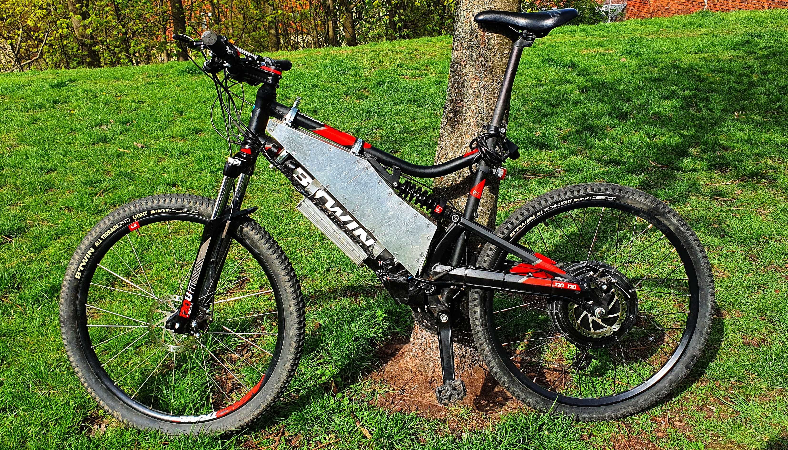 Rower elektryczny ebike konwersja MTB B'Twin Rockrider ST520S