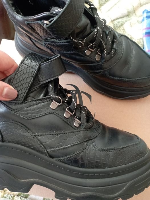Черевики Alian Curdas 39 термо, шкіра, вставки матовий пітон