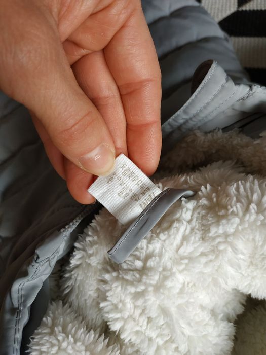 Kombinezon zimowy z kapturem, szary, cieply 74 HM