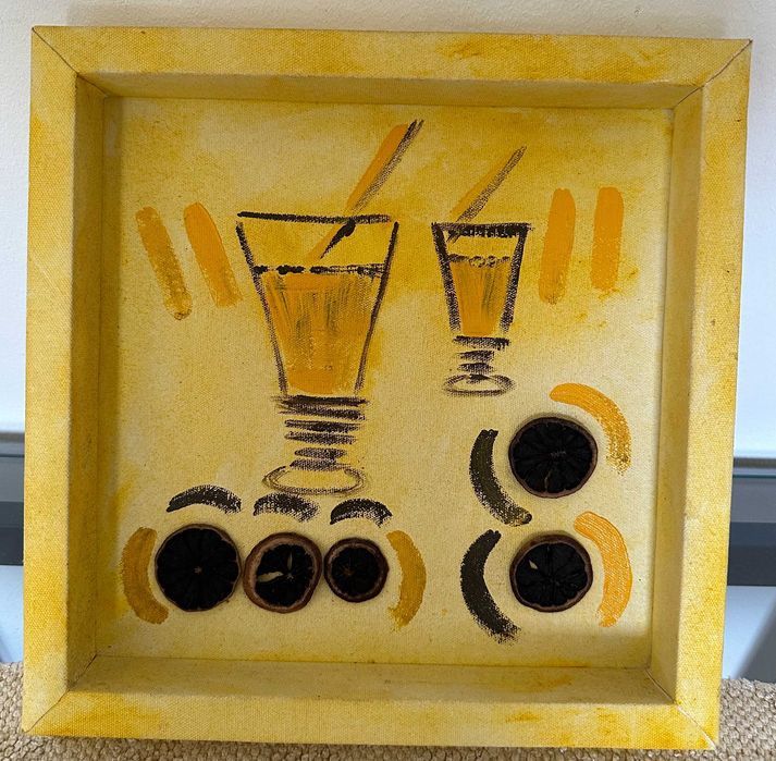 Quadros decorativos, artesanais.