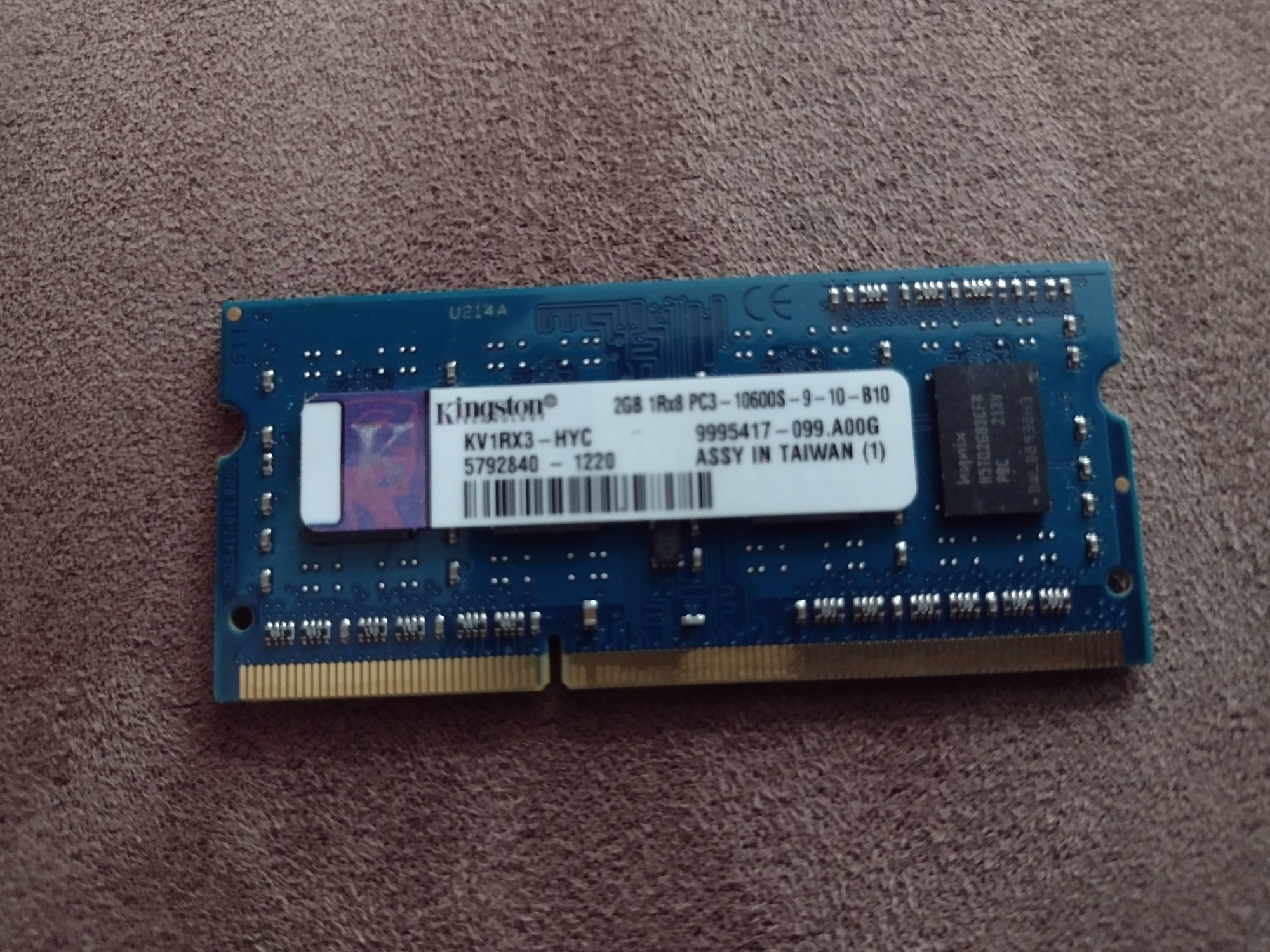 Pamięć RAM Kingston 2GB DDR3 PC3 do laptopów sprawna