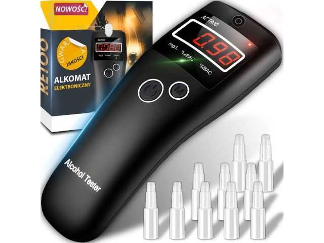 Precyzyjny Alkomat Kalibracje 5x Ustniki Tester -e263