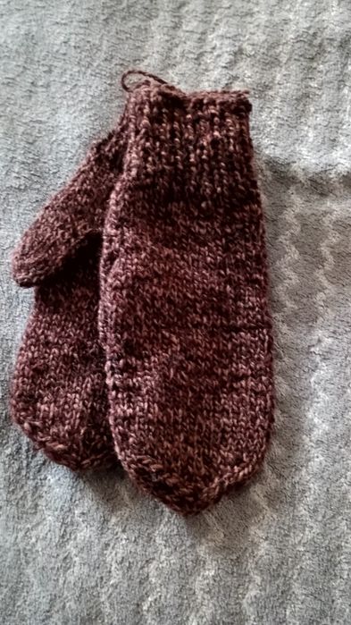 Rękawiczki wełniane brązowe dzieci/ os..dorosla