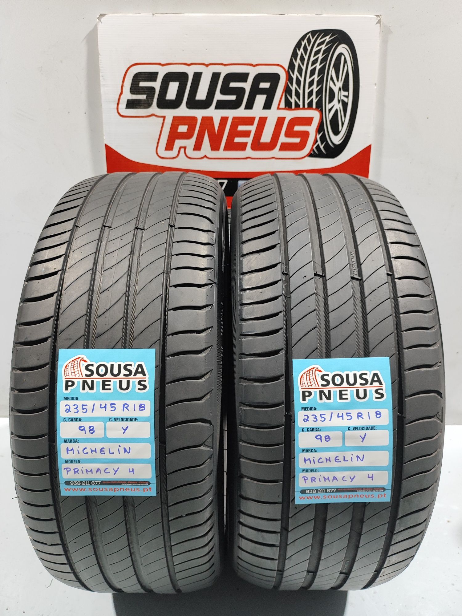 2 pneus semi novos 235-45R18 Michelin - Oferta dos Portes