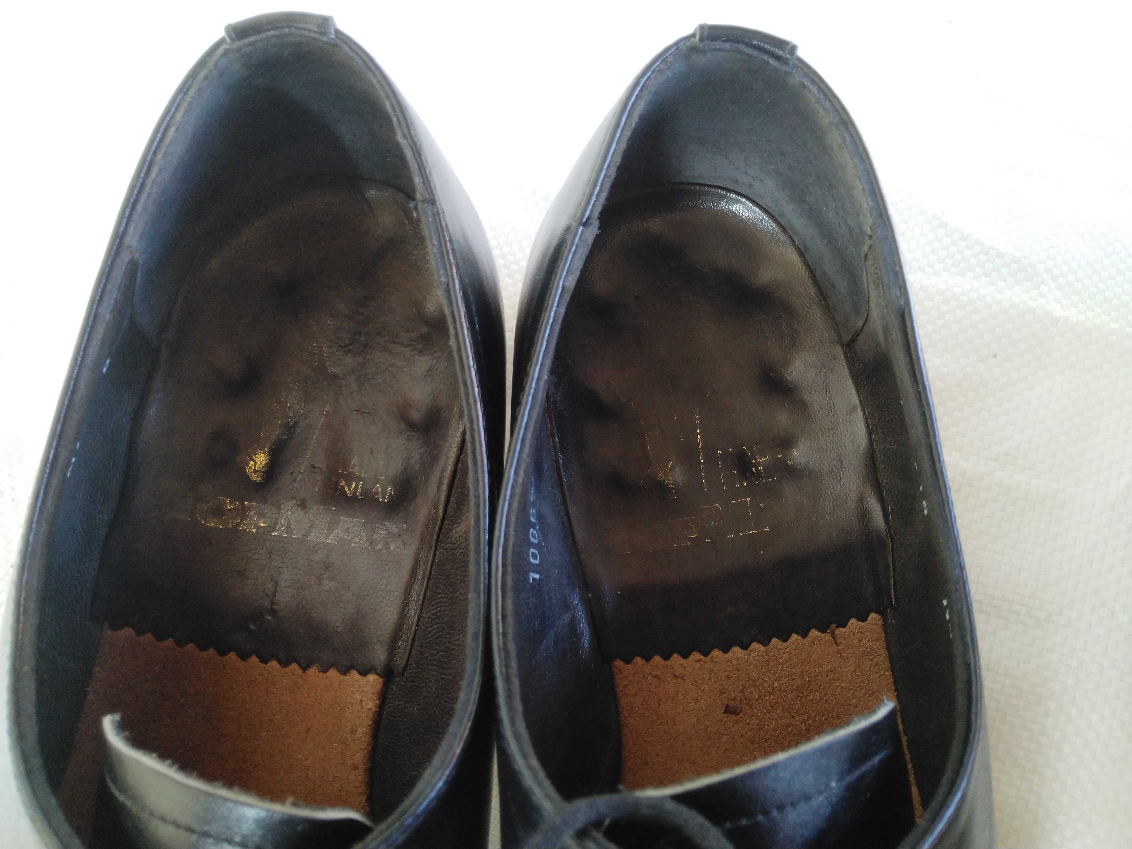 Туфли мужские кожаные - 42 размер, стелька 27 см Финляндия.