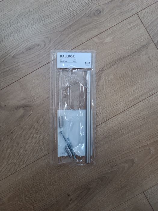 Nowy uchwyt Ikea Kallror, srebrny, 21,3cm, stal nierdzewna