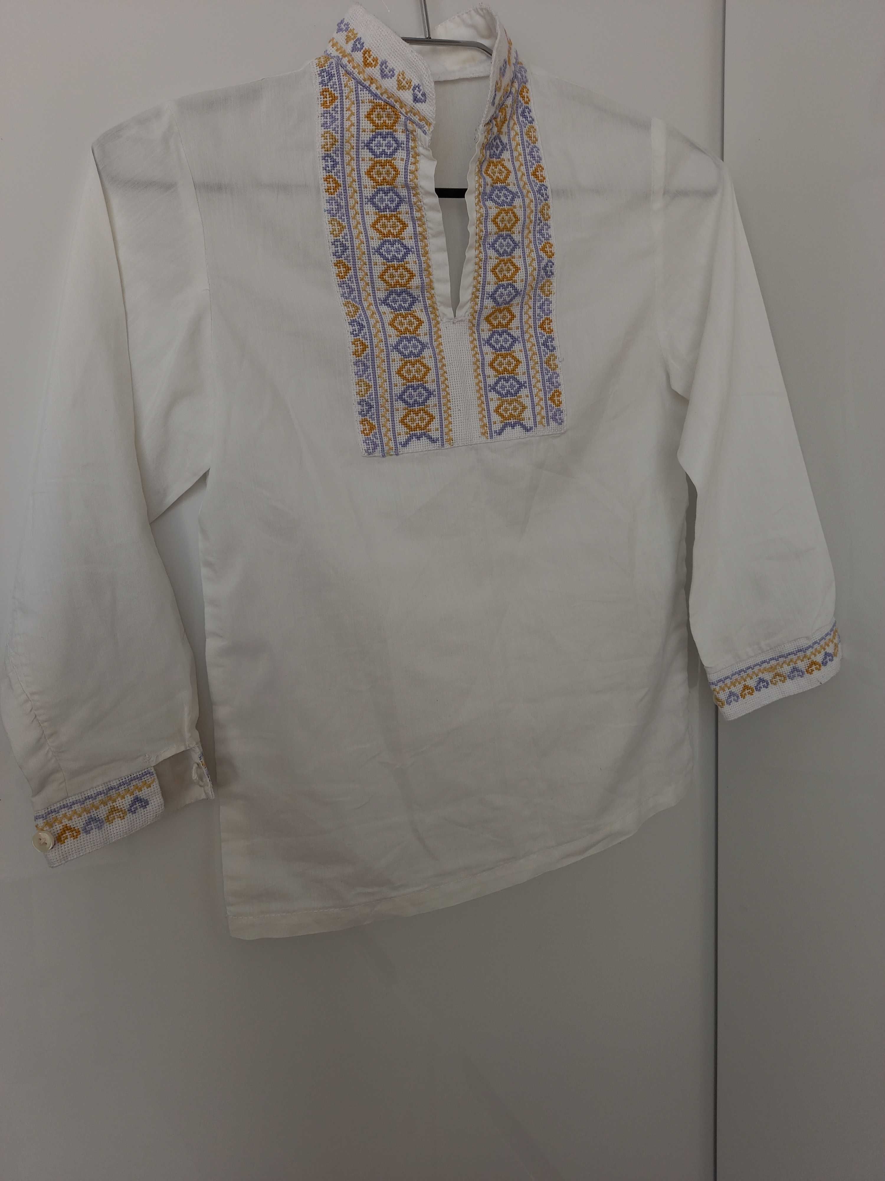 р. 128 - 134 украинская вышиванка рубашка ручная вышивка хлопок