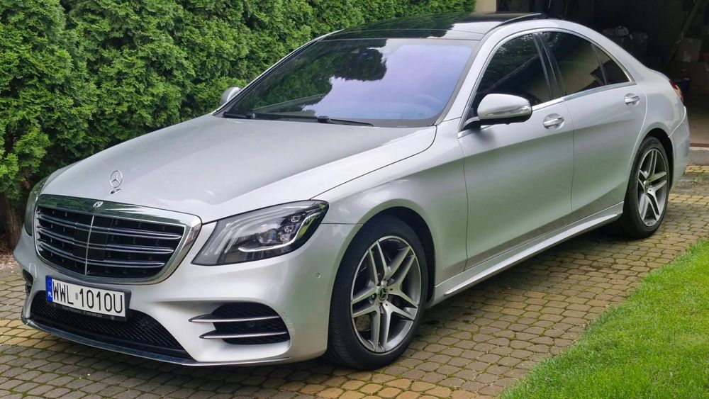 Mercedes-Benz Klasa S S400d 4 MATIC 340 KM lekko uszkodzont tył bogata wersja