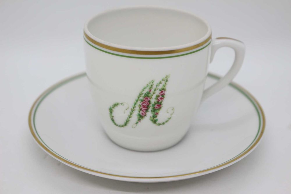 Chávena Monograma "M" Vista Alegre coleção Palácio Ajuda 1980