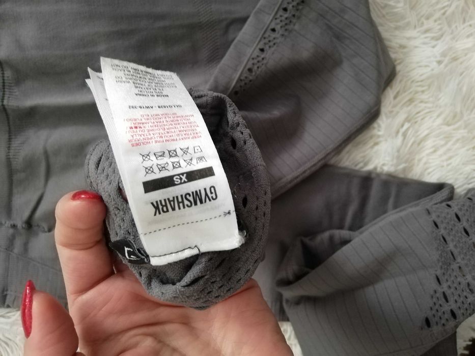 legginsy Gymshark xs s 34 36 legginsy wysoki stan Gymshark szare