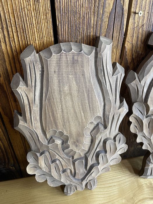 Deska pod poroże koiołka bejcowana malowana drewniana