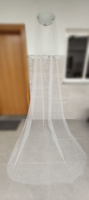 Véu capa branco noiva