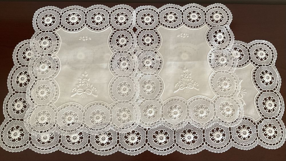 Conjunto de 3 naperon em linho- NOVO