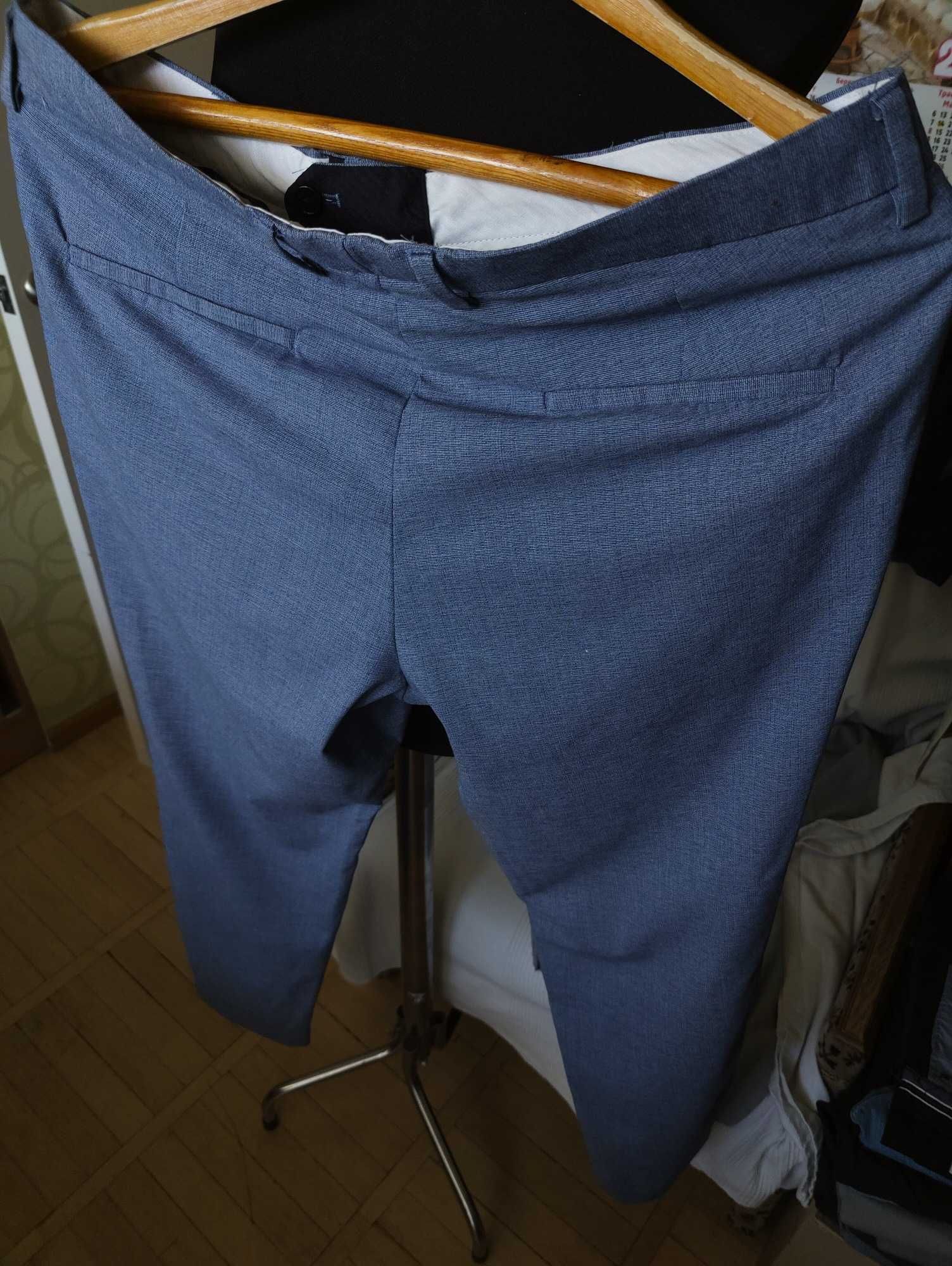 Джинсы брюки Hannes&Mauritz trousers Sweden w38 stretch blue.