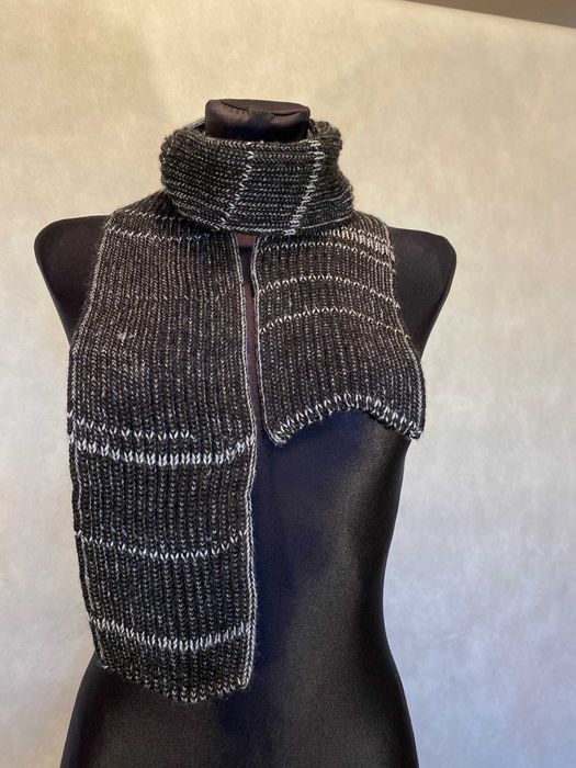 Kapelusz czapka czarna szara szalik czarny szary komplet  na zimę