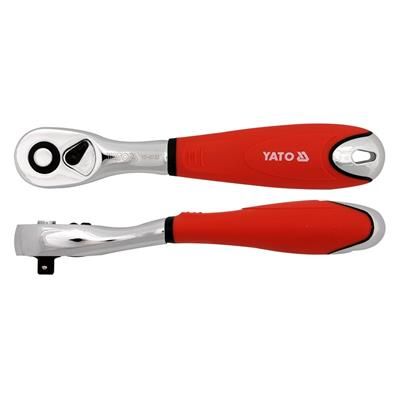 Grzechotka wygięta 1/4'' metal-guma Yato YT-0733