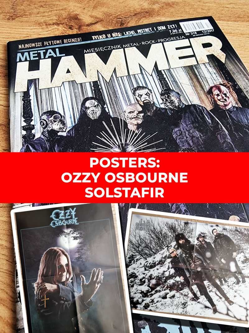 Metal Hammer 2017 - Slipknot, Plakaty: Ozzy Osbourne i Solstafir