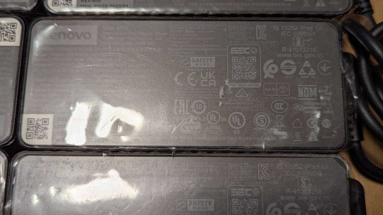 БЖ нові Lenovo 20V 3.25A 65W Type-C USB-C ADLX65YCC3D