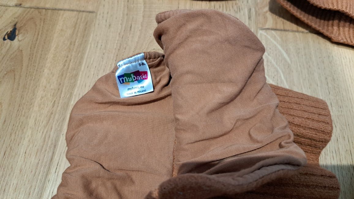 Zestaw czapek+ komin Basic wełna merino