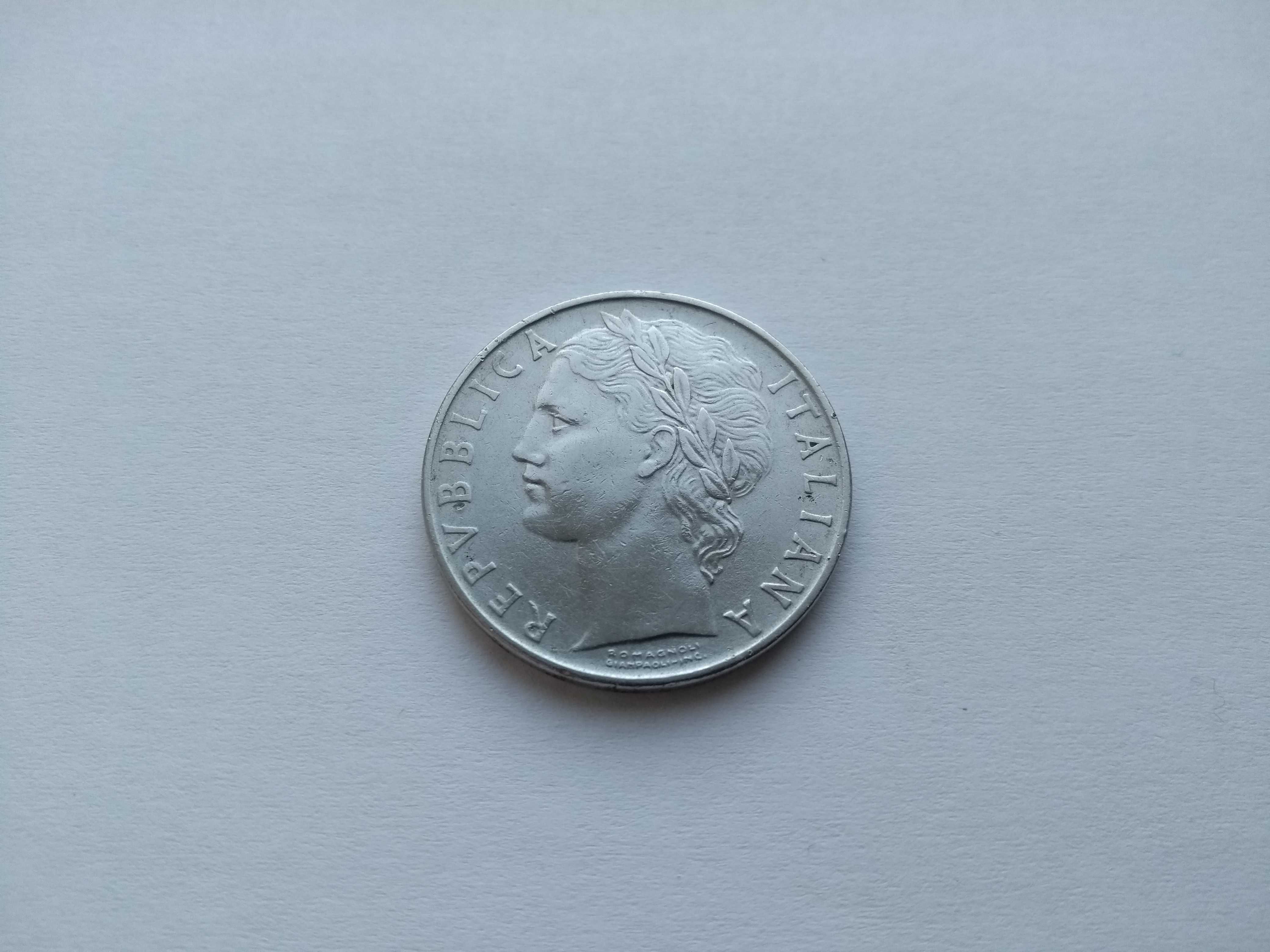 Монета 100 лир Италия, 100 лей Румыния, марки Германия