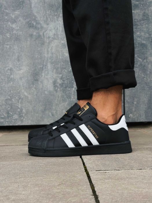 АКЦІЙНА ЦІНА! Кросівки Адідас СУПЕРСТАР ЧОРНІ Adidas Superstar Адидас