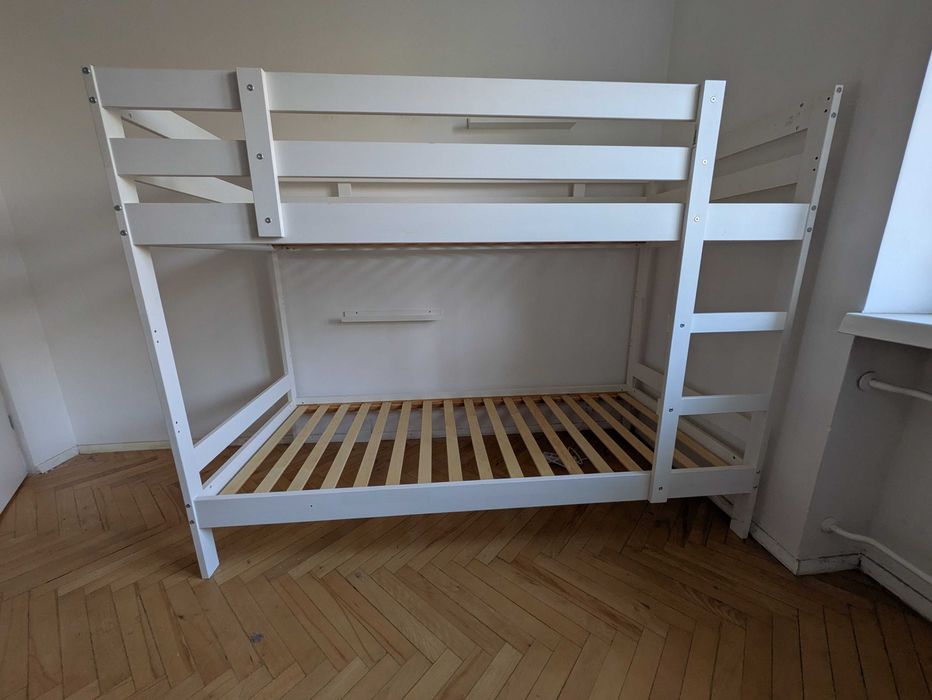 Łóżko piętrowe Ikea białe 90x200