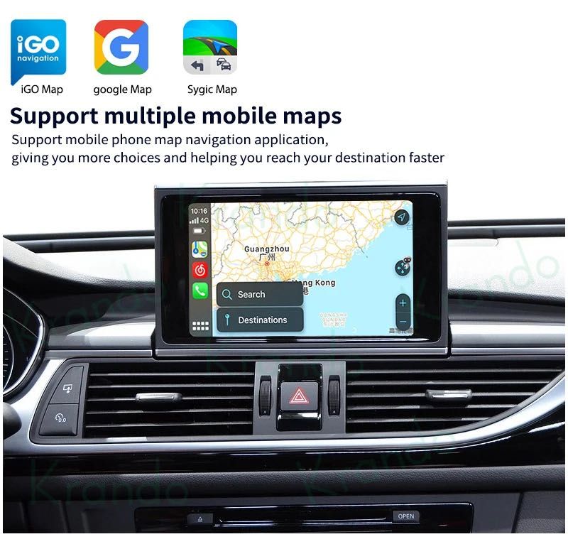 Box Interface Android Auto/Apple CarPlay para Audi A3 A4 A5 A6 A7