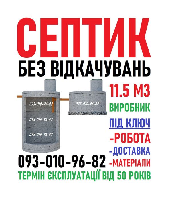 Каналізація під ключ. Септик с бетонних кілець. Копка та модернізація.