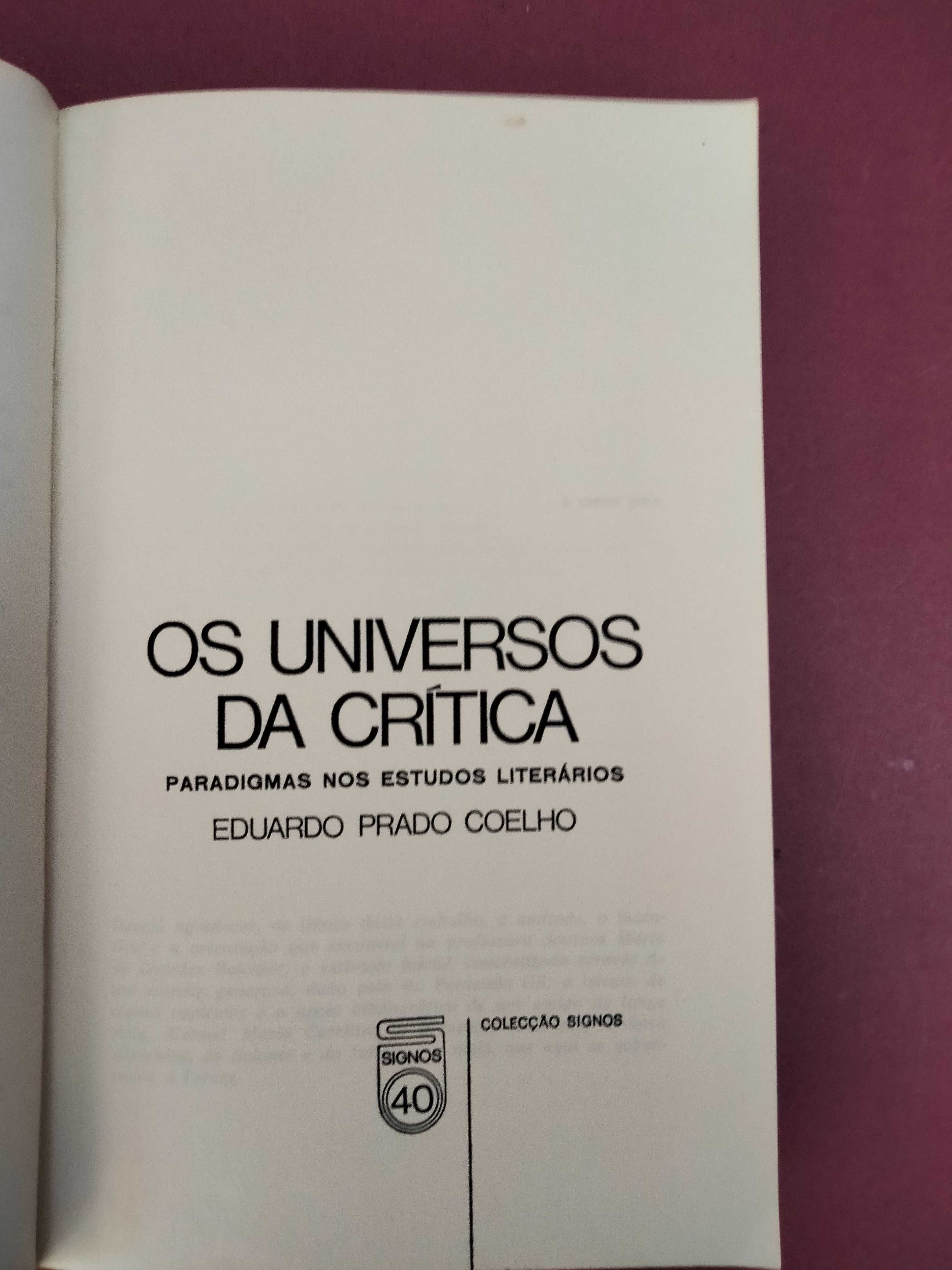 Os Universos da Crítica - Eduardo Prado Coelho