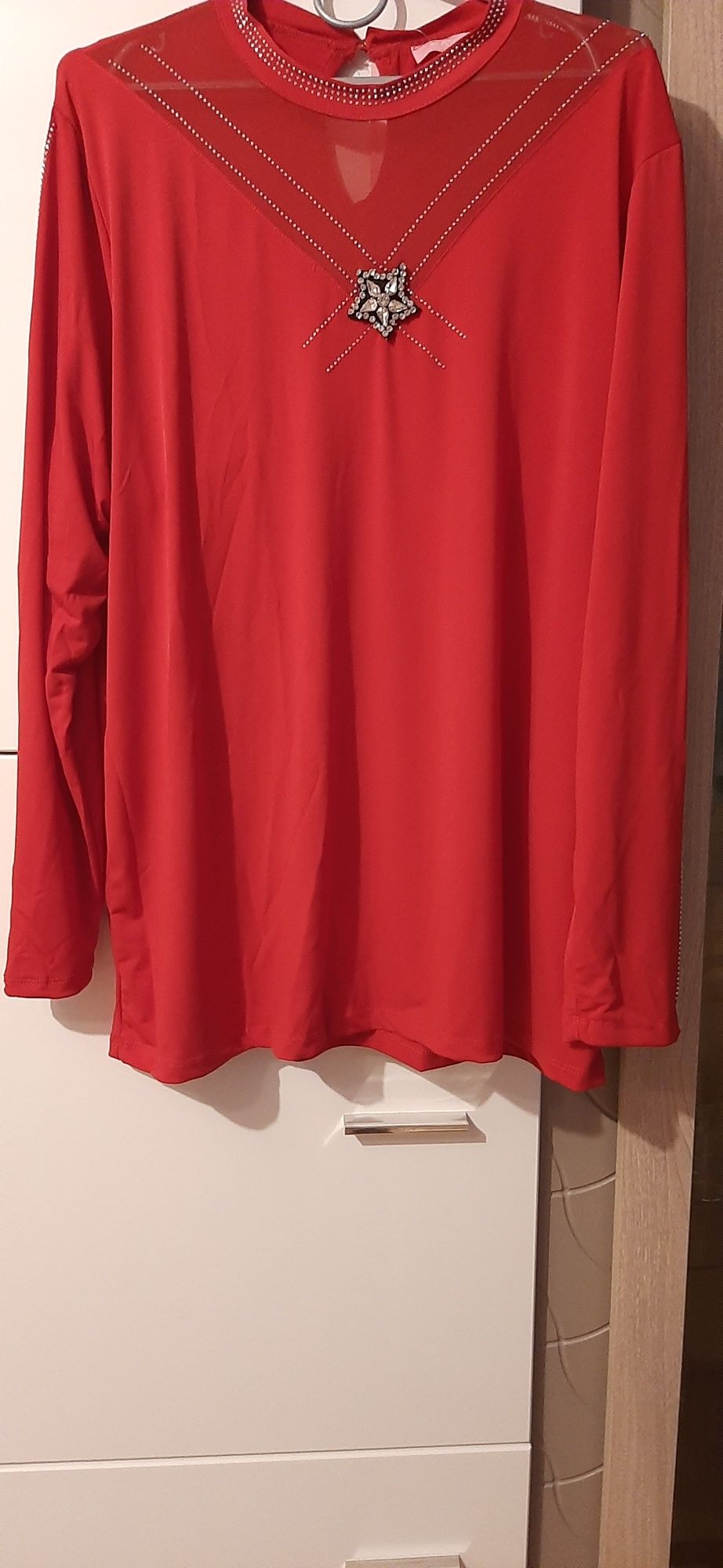 Bluzka czerwona WAWA 130 plasko w biuście