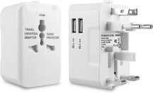 Adapter podróżny USA UK THAI AUST JAPAN, 2xUSB, 3 urządzenia naraz