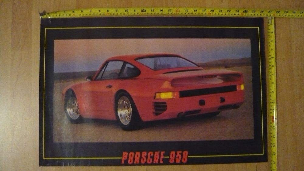 Plakat z samochodem plakaty Porsche 959