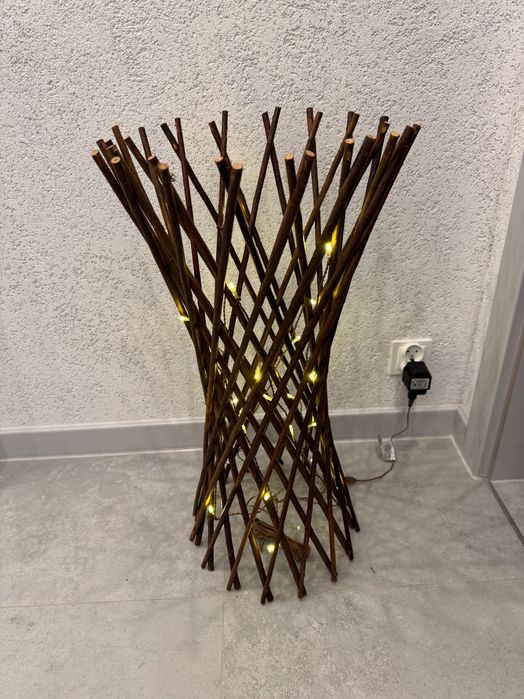 Dekoracja świąteczna LED drewno