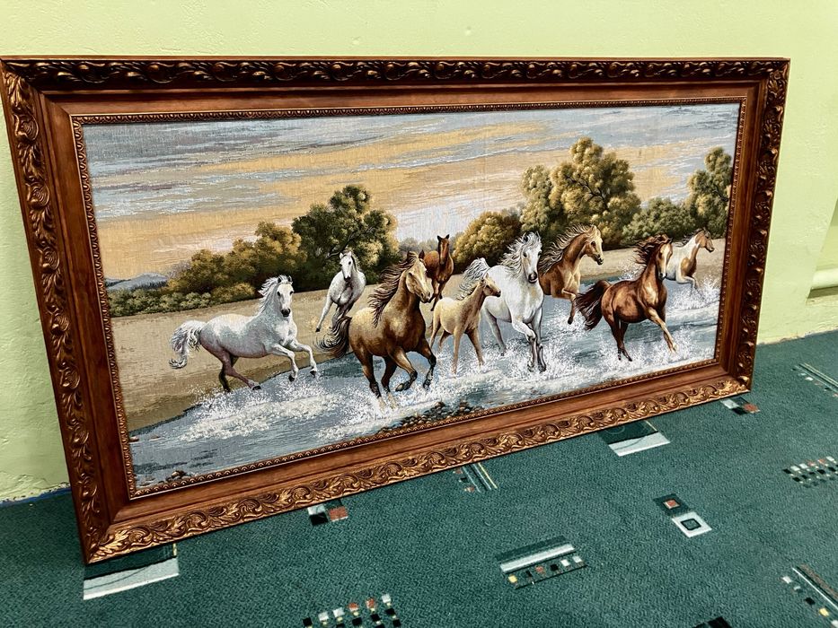 Gobelin konie 120x55